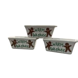 Royal Norfolk Set of Three Mini Ceramic Loaf Pans